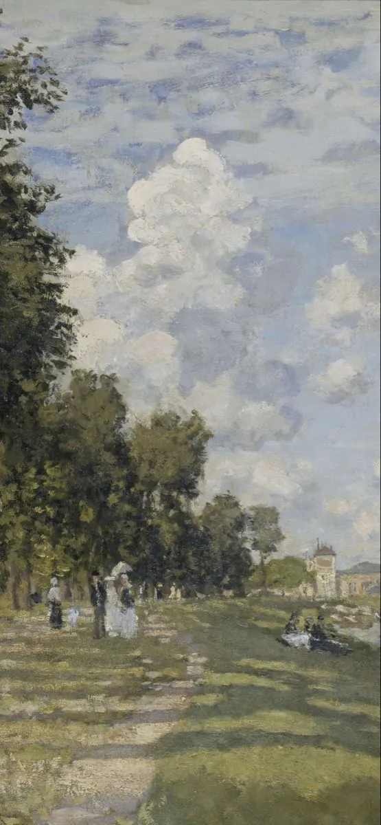 European garden oil painting